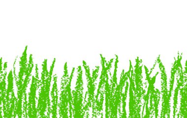 Mum mum boya çizilmiş yeşil çim üzerinde beyaz izole ver. Sorunsuz çocuğun çizilmiş arka plan afiş. 