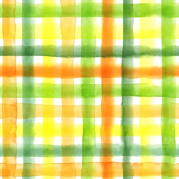 Sulu Boya Dikişsiz kareli desen. El tekrar ekose arka plan boyalı. 