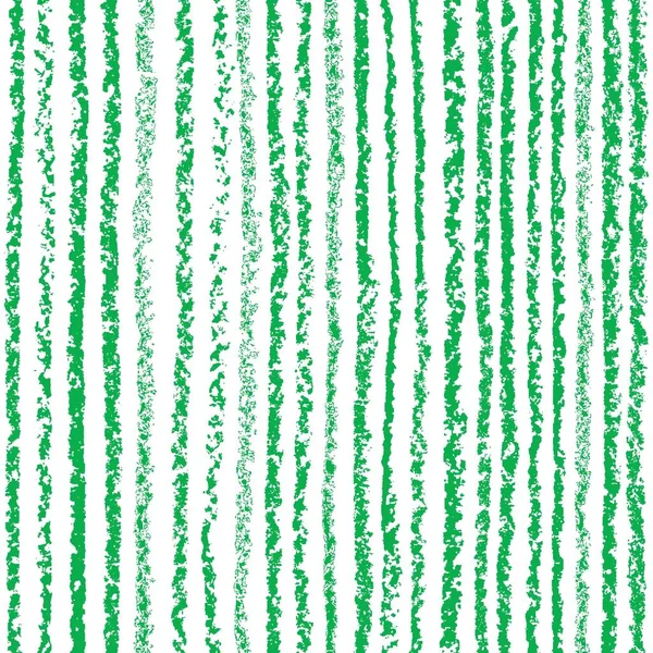 Pastellkreide auf grünem, nahtlosem Muster mit Strichen auf weißem Grund. — Stockvektor
