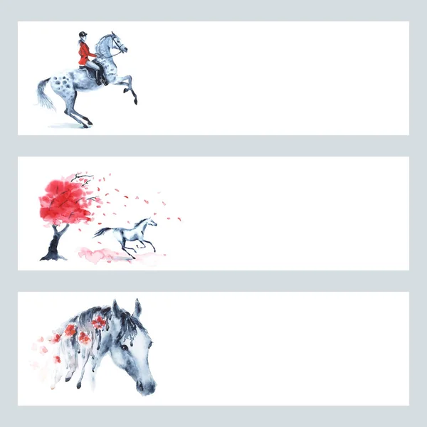 Лошадиный конный традиционный английский стиль охоты на лис . — стоковое фото