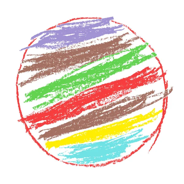 Crayón Lápiz Como Fondo Colorido Dibujado Del Círculo Del Arco — Archivo Imágenes Vectoriales