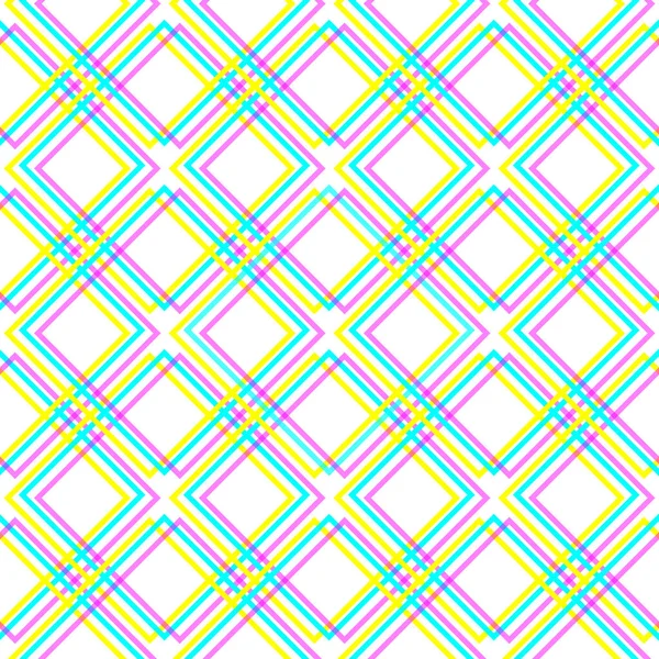 Dingue Acide Losange Cellulaire Transe Modèle Sans Couture Texture Stéréo — Image vectorielle