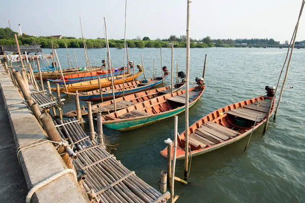 Boats of fishermen docked — Stock Photo, Image