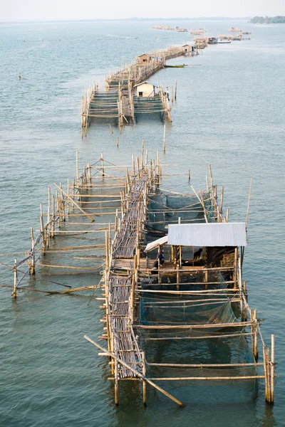 Fish farming aquaculture buildings — Stock Photo, Image
