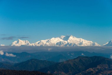 Karlı Kanchenjunga aralığı