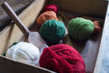 renkli iplik topları