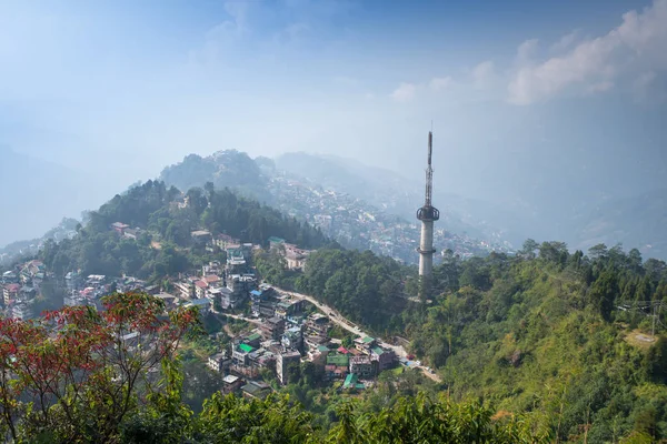 Vista do centro de Gangtok — Fotografia de Stock