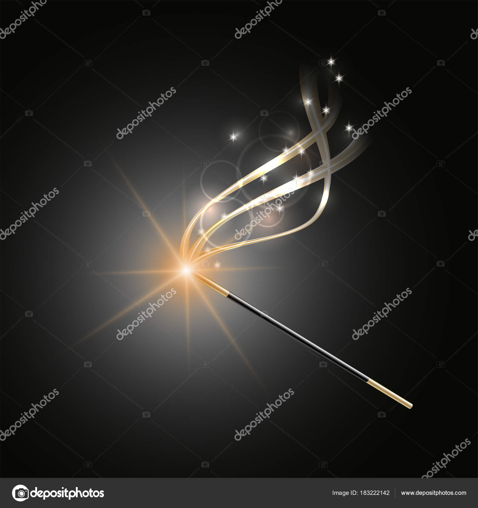 gold magic wand