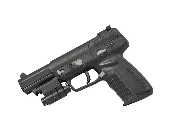 Brnění Piercing pistole izolovaných na bílém pozadí vlevo — Stock fotografie