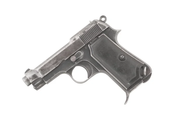 Old Pistol on White Background Left — Stock Photo, Image