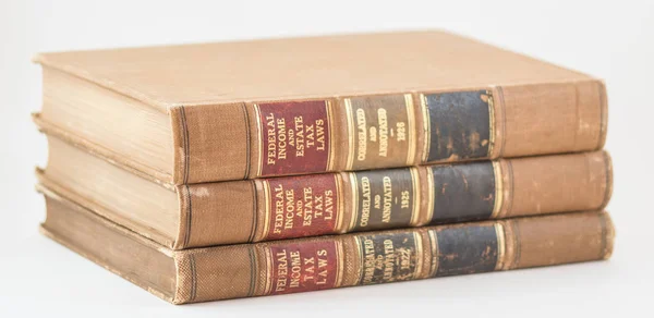 Antique Tax Books — Stock Photo, Image