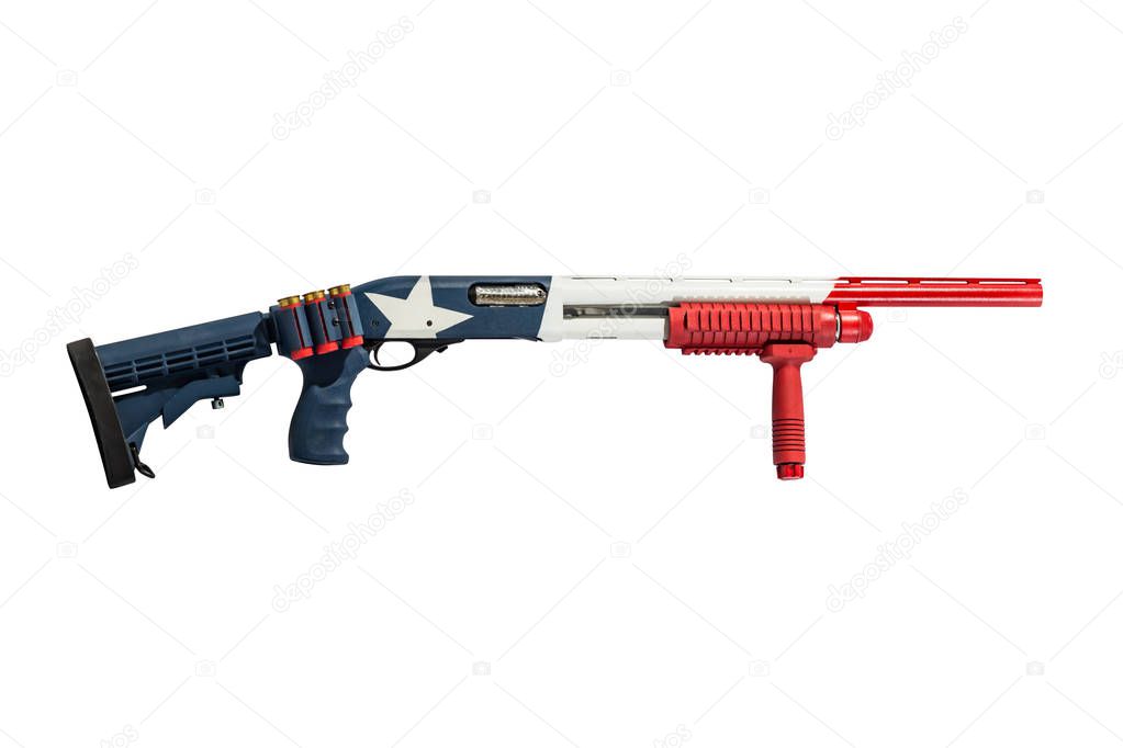 Shotgun Texas Theme Pump Isolated Right