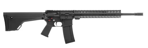 AR 15 gevär isolerade på vit bakgrund rätt — Stockfoto