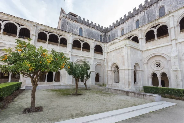 Jardín Interior Del Patio Del Monasterio Alcobaca Portugal — Foto de Stock