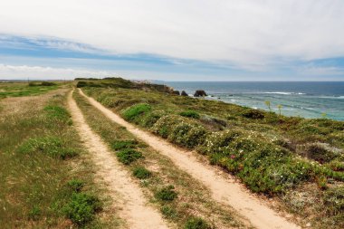Deniz kıyısı boyunca kara yolu. Deniz Burnu.