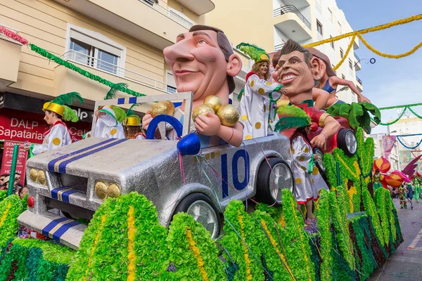Loule Portugalia Luty 2016 Wesoła Parada Karnawałowa Loule Algarve Portugalia — Zdjęcie stockowe