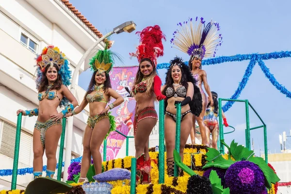 Loule Portugal Fevereiro 2016 Desfile Carnaval Cidade Loulé Algarve Portugal — Fotografia de Stock