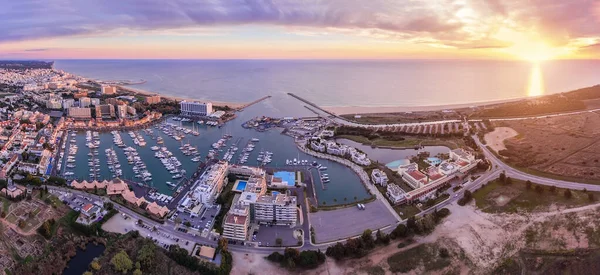 Antenne Panorama Vom Himmel Touristenort Vilamoura Algarve Portugal — Stockfoto