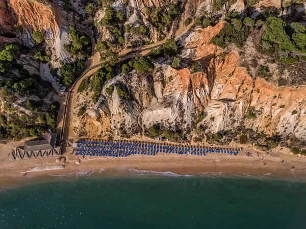 Vista Playa Desde Cielo Vilamoura Algarve Portugal —  Fotos de Stock