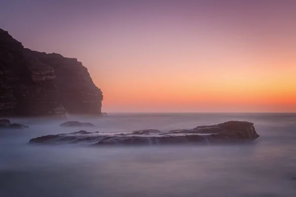 Magiczny Zachód Słońca Nad Brzegiem Sagres Costa Vicentina Potugal — Zdjęcie stockowe