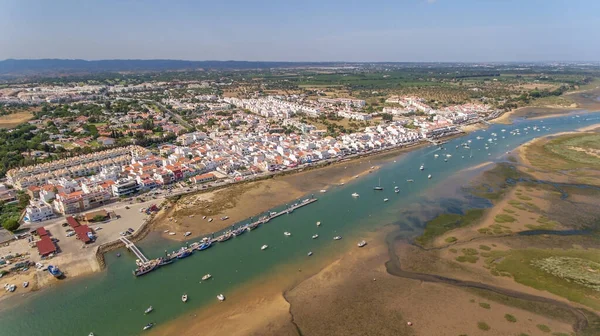 Aerial Tavira Cabanas Filmed Sky Summer — Stock Photo, Image