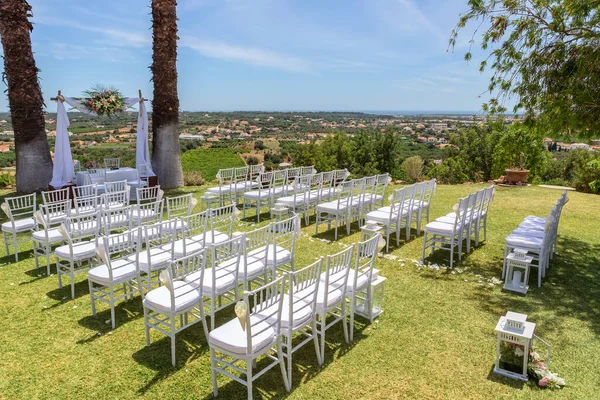 Uma Cena Para Cerimónia Casamento Natureza — Fotografia de Stock