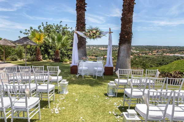 Uma Cena Para Cerimónia Casamento Natureza — Fotografia de Stock
