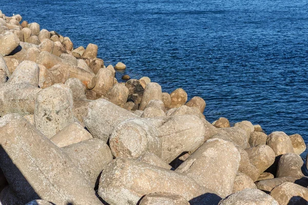 Die Struktur Des Wellenbrechers Hafen — Stockfoto