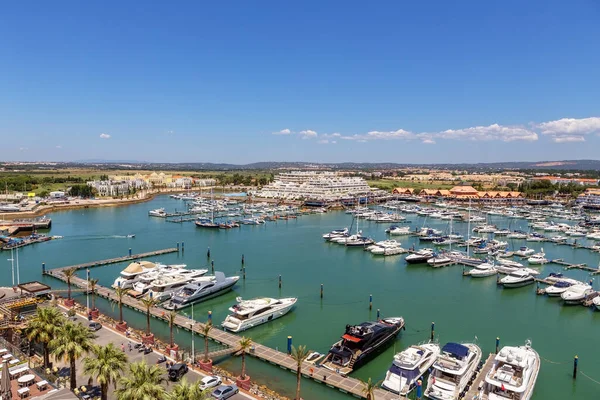 Flygplan Utsikt Från Himlen Marina Och Yacht Vilamoura Algarve Faro — Stockfoto