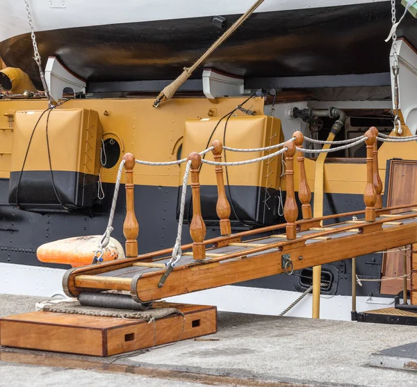 Trap Pfad Ist Einem Alten Segelboot Gesetzt Nahaufnahme — Stockfoto