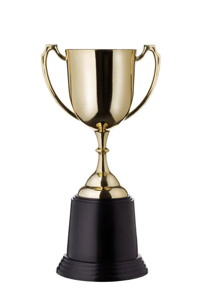 Zdobywca Złotych Pucharów Konkursach Białym Tle — Zdjęcie stockowe