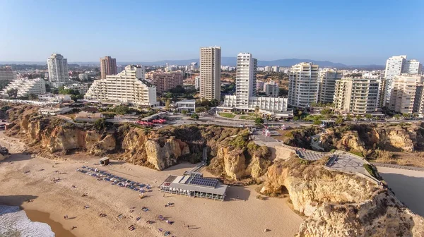 Antenne Die Von Drohnen Beschossene Stadt Portimao Blick Vom Himmel — Stockfoto