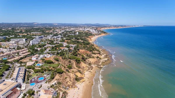 Powietrza Plaża Olhos Agua Algarve — Zdjęcie stockowe