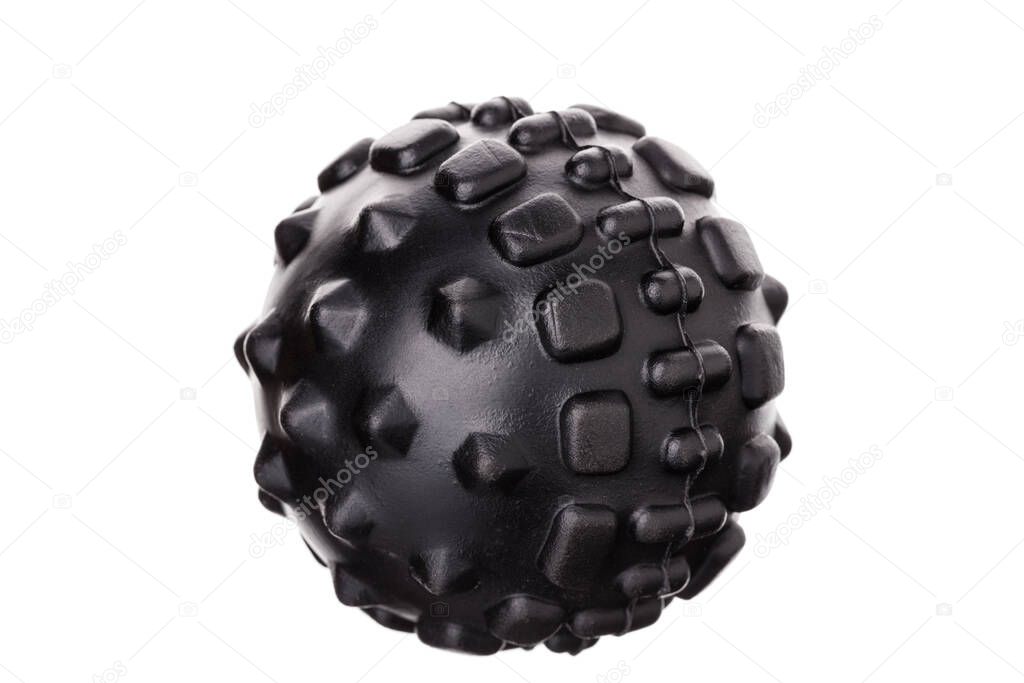 Myofascial rubber ball for self-massage. On a white background.