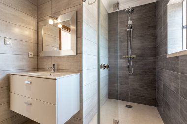 Modern banyo ve lavabo hijyen için.
