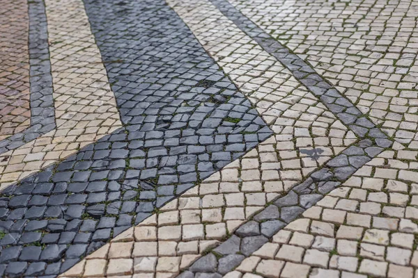 Antica Pavimentazione Portoghese Sulle Strade Faro — Foto Stock