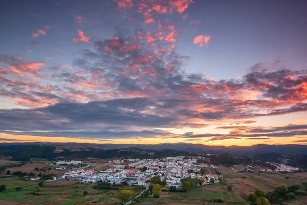 Magisk Soluppgång Över Byn Aljezur Portugal — Stockfoto