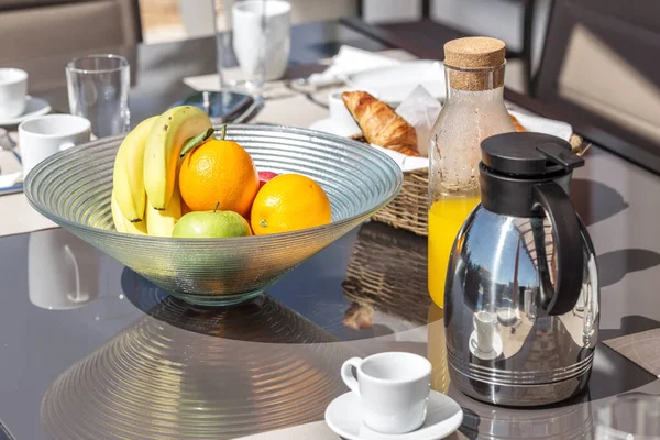 Una Sana Colazione Mattutina Cortile Estate — Foto Stock