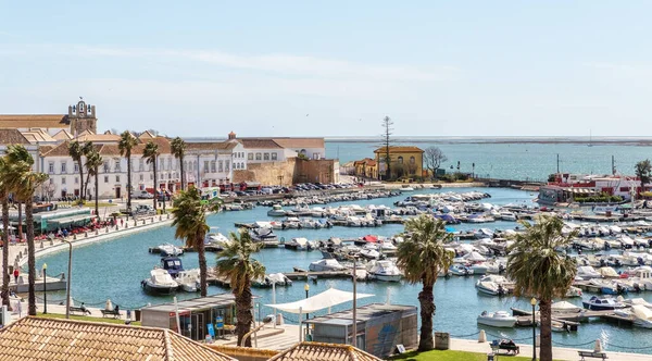 Utsikt Över Staden Faro Från Toppen Till Marinan — Stockfoto