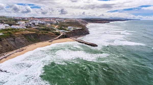 Flygplan Stränder Och Stränder Byn Ericeira Lissabon — Stockfoto