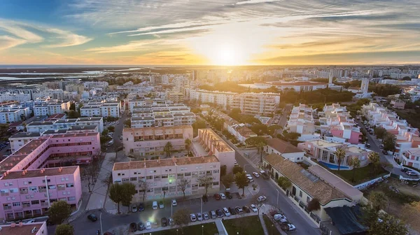 Aérea Vista Desde Cielo Las Calles Alto Santo Antonio Ciudad —  Fotos de Stock