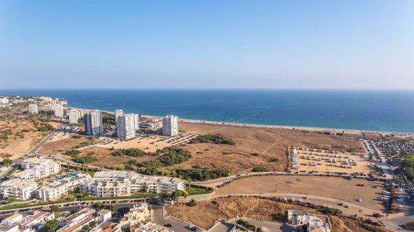 Veduta Aerea Del Villaggio Alvor Estate Nel Sud Del Portogallo — Foto Stock