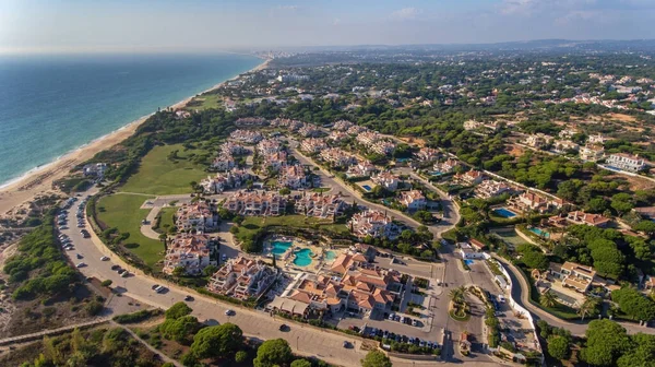 Aérea Vista Desde Cielo Ciudad Turística Dunas Douradas Vale Lobo — Foto de Stock