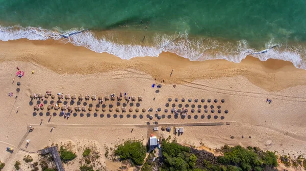 Aérea Vista Desde Cielo Playa Portuguesa Algarve —  Fotos de Stock