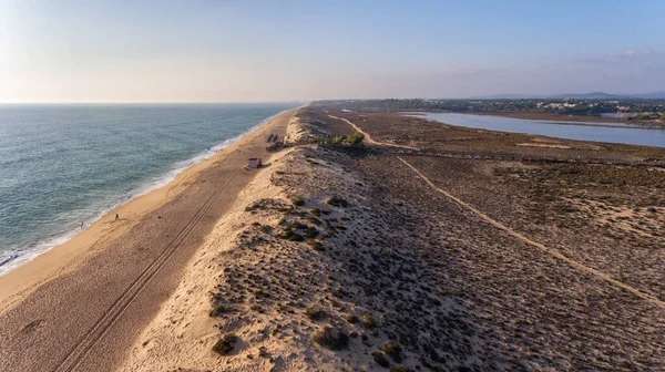 Powietrza Widok Nieba Zatoki Ria Formosa Quinta Lago — Zdjęcie stockowe