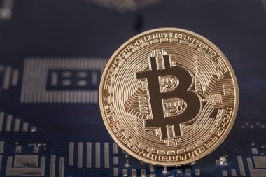 Anakartın üzerindeki bozuk paralar. Cripto.