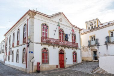 Mertola 'nın eski turist kasabasının sokakları. Portekiz Alentejo