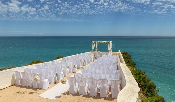 Decorações Casamento Uma Rocha Nossa Senhora Armacao Pera — Fotografia de Stock