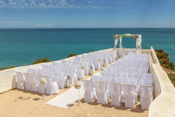 Decorações Casamento Uma Rocha Nossa Senhora Armacao Pera — Fotografia de Stock