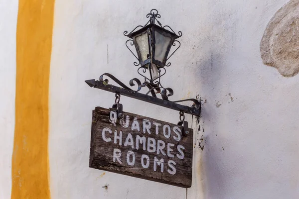 Vintage Signs Signboards Rent Rooms Tourists Residents Portugal — Stock Photo, Image